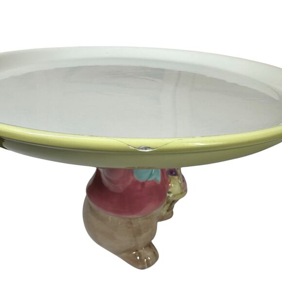 Mr Christmas Cottontail Easter Bunny Plate Cake Stand Lighted Pie Rabbit 10.5” - Picture 11 of 14